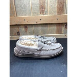 Womens MySlippers Moccasin Slippers With Faux Fur Lining & Suede Upper Size 6